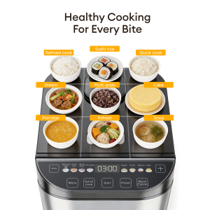 Vermax Smart Rice Cooker 4L Capacity Non-Stick Rice Maker 9 Presets Multifunctional 12h Reservation