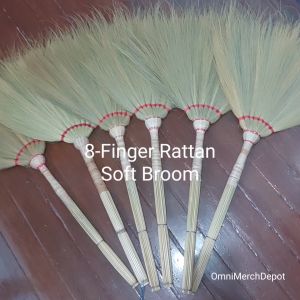OmniMerchDepot Rattan 8-FINGER Soft Brooms Walis tambo Makapal at Matibay Broom Sweeper Softbroom Baguio "Baguio Rattan 8-Finger Soft Broom Durable Walis Tambo Makapal at Matibay Household Sweeper for Home & Office