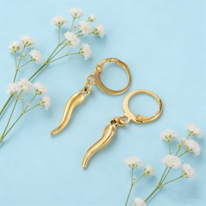 Skyrim Lucky Italian Womens Round Earrings Stainless Steel Fashion Creativity Gift for Female Friends Talisman Jewelry Gift