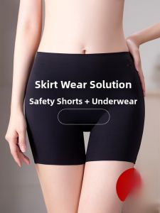 MiiOW | Ice Silk Thin Safety Pants Underwear Two-In-One Summer High Waist Briefs Cool Feeling Invisible Base Layer Pants For Skirts