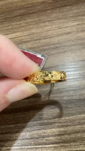 Poh Heng Jewellery 22K Crushed Ice Band in Yellow Gold [Price By Weight]