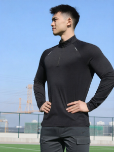 Warrior | Quick-drying Semi-zip Iced Silk Men’s Running T-shirt
