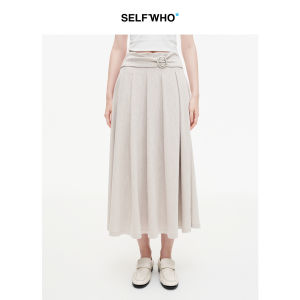 Eco-friendly Viscose Blend A-line Skirt Oval Flower Decoration
