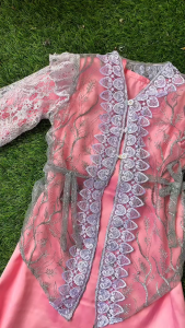 AKFAS-Gamis Anak Sett Outer dan Inner Brokat Baju Muslim Pesta & Lebaran Anak Elegan