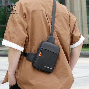 LouisWill Mens Chest Bag Casual Shoulder Bag Cross Body Bag Pouch Bag Lightweight Casual Bag Fashion Shoulder Bag Waterproof Casual Sport Street Bag for Travel Outdoor