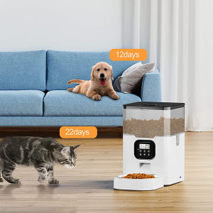 Smart Automatic Cat Food Dispenser Pet Feeder Easy To Clean Automatic Cat Feeder with WiFi 1-30 Meals Per Day for Large Dogs (6 Liters/25 Cups)
