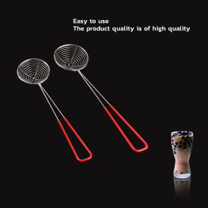 E.B. Stainless Steel Strainer Filter Kitchen Colander with Red Handle for Kitchen Food