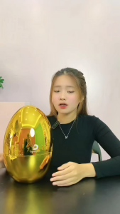 Quả trứng ABS/Inox 304 DandiHome cao cấp đựng dao thìa nĩa decor bàn tiệc phòng bếp (không kèm dao thìa nĩa)