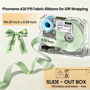 Stain Ribbon Tape Waterproof Label Tape Compatible with Phomemo A30 P15 Label Maker Premium Exclusive Embellish Fabric Ribbons