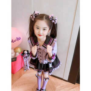 Girls Outfit Set Spring Autumn New Childrens Jacket Little Kids School Uniform JK Clothes Baby Skirt Casual Regular Thickness