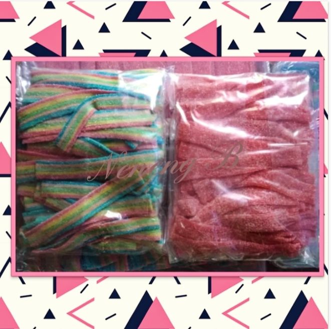 Karate Belts Rainbow/Strawberry Belts Gummy Candy(200Grams/Pack28