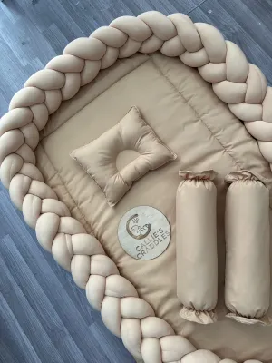 Comforter set with braided bumper ACTUAL PHOTO