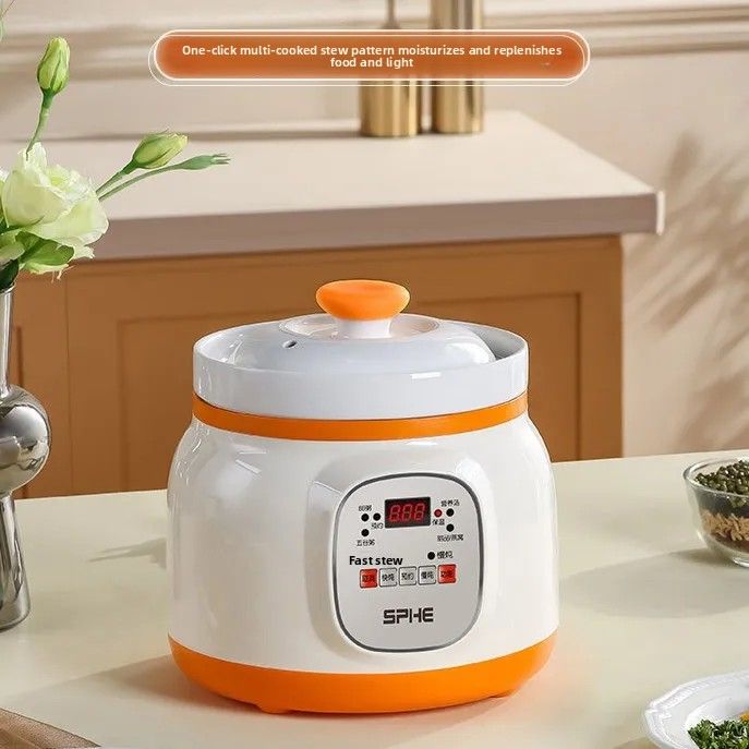Smart Ceramic Electric Slow Cooker Quick Stew Soup Pot Supplementary ...