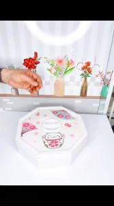 Khay đựng mứt tết hình lục giác cao cấp hộp đựng bánh kẹo thiết kế hiện đại sang trọng