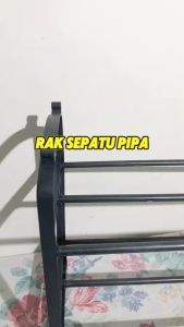 CANA RAK SEPATU PIPA 2 SUSUN BISA DISUSUN TINGKAT RAK SEPATU KOST RAK SEPATU MINI HADIAH RUMAH BARU