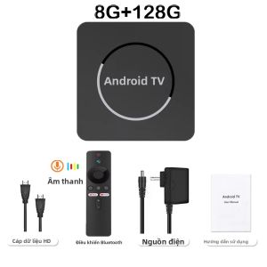 Hộp TV Thông Minh Android 14 8K Media Player Với Trợ Lý Giọng Nói Của Google WiFi Kép Bluetooth 5.0 Allwinner H313 Hỗ Trợ RAM 2/4/8GB & Bộ Nhớ 16/32/64/128GB