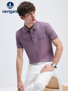 Navigare | Commute Purple Summer New Casual Turn-Down Collar Polo Shirt