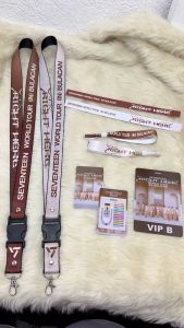 SEVENTEEN WORLD TOUR CONCERT RIGHT HERE IN BULACAN PVC SEAT LABEL CARD AND ID LACE LANYARD FOR CARAT
