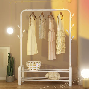 Foldable Floor-Mounted Clothes Drying Rack Student Dormitory Home Bedroom Storage Organization Clothing Care Accessories