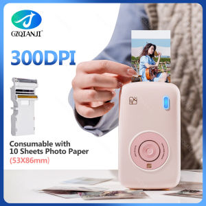 300dpi Bluetooth Color Photo Printer Portable Mini Pocket With DIY Share Photo Picture Printer - Work Home Machine 2x3 inch Paper