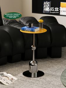 NANGUAHEZI | Glass Stainless Steel Luxury Modern Minimalist Tea Table