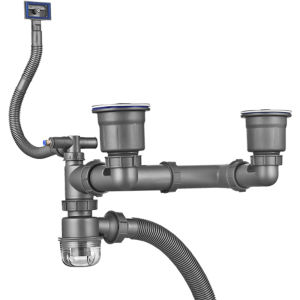 New Products Ready Stock Vegetable Washing Basin Sewer Pipe Fitting Set Kitchen Sink Single Double Drainer Hose Drain