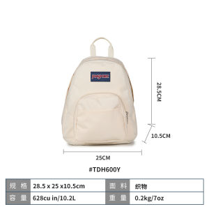 Jansport Mini Milk White Womens Backpack Commuter Travel Bag Childrens Small Bookbag Casual Simple Style Soft Shoulder Bag