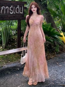RELNLEX | Đầm Dài Ombre Giảm Cân Elegance Pháp