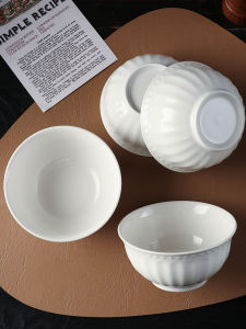 Bát Đựng Cơm Bằng Gốm Sứ Trắng Nguyên Chất Dùng Trong Gia Đình Bộ Đồ Ăn Bằng Gốm Sứ Kiểu Pháp Bát Đựng Cơm Tròn Đường Kính 11cm