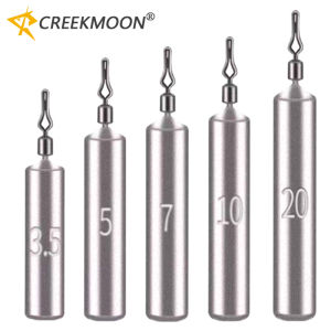 50pcs Lead Drop Shot Sinkers Weights 5-20g Cylindrical Shape with rotate Ring Tackle Accessories for Bass Fishing Rig wholesale