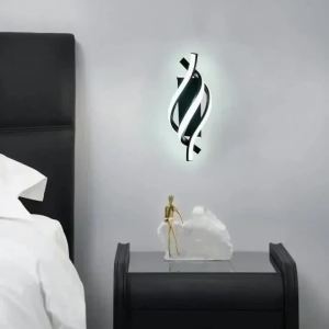 JOYINLED Curved Spiral Design LED Wall Lamp for Bedroom Bedside Corridor Living Room Staircase Corridor Lighting Fixtures