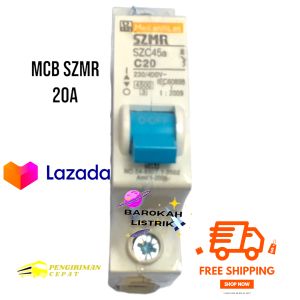 MCB szmr 20A/ampere pemutus arus listrik PLN SZMR 20A/MCB SZMR AMPERE PEMUTUS ARUS LISTRIK PLN 20A