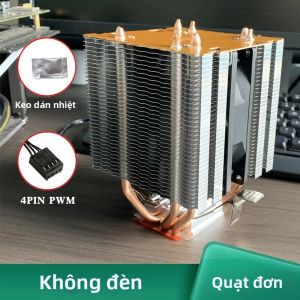 Quạt Tản Nhiệt CPU Yên Tĩnh Với 4 Ống Dẫn Nhiệt Quạt 4PIN PWM Dành Cho Intel LGA X99 1366 1700 1200 115X X79 2011 AMD AM3 AM4 AM5 - Quạt Làm Mát 90mm