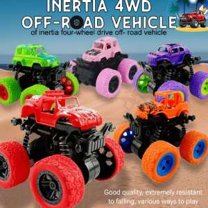 Childrens inertial four-wheel drive off-road vehicle shock absorber boy simulationinertia toy stunt swing Bigfoot car model