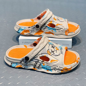 Mens Summer Outdoor Slip-On Anti-Slip Comfortable Soft Bottom Sandals for Driving Beach Sports Casual Slip-resistant Slippers