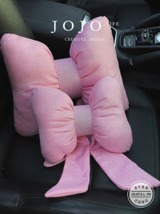 Car Neck Pillow JOJOS L. PD.Vibration Butterfly Knot Sash Vehicle Mounted Neck Protector Cushion PP Cotton Filled Auto Headrest