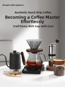 MONGDIO | Hand-Crank Coffee Grinder & Drip Coffee Pot Set