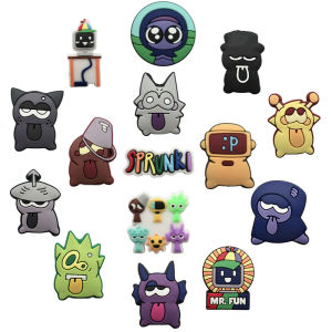 hot toys | 15pcs Cartoon Sprunki Game Series Shoe Charms Cartoon for Clogs Sandals Decoration Accessories Shoe Buckle for Friends Gifts