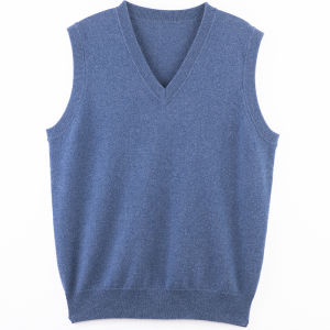 HENGYUANXIANG | Pure Cashmere V-Neck Pullover Sweater Vest Mens Autumn Winter Thickened Knittedwear Fashionable Casual Comfortable Fit