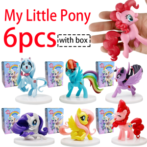 Bandai | My Little Ponies Blind Box Action Figures Toy Cartoon Anime Pinkie/Fluttershy/Twilight Sparkle Model Doll Decoration Gift