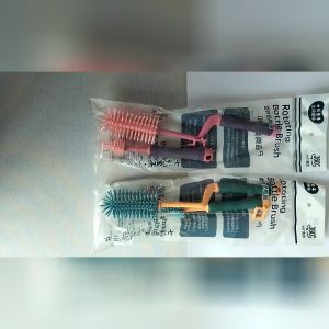 Cutiehaus 3 In 1 Long Handle Silicone Bottle Pacifier Brush Baby Rotating Milk Bottle Brush Berus Pacifier Botol Silikon