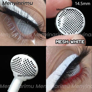 Menyinarimu Softlens MESH WHITE Air Softlens 14.5mm White Eyes Lensa Kontak Kakashi Anime Halloween Naruto Mata Putih Cosplay soflen Softlens Mata Soflen