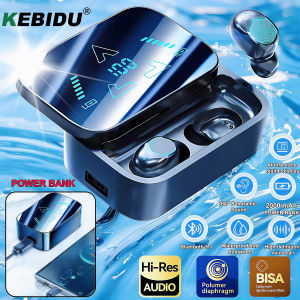KEBIDU Wireless Earbuds Bluetooth Headset Charging Earphones In-ear Led Display Hifi Stereo Sound Running Noise Reduction Headphone