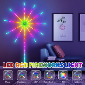 USB Fireworks LED String Lights RGBIC Fairy Lights Dream Color Meteor Lamp for Festival Wedding Party Christmas Decoration