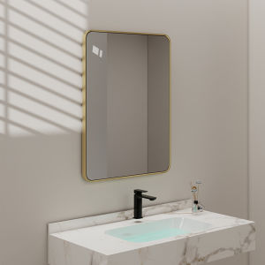 Wall-mounted High-definition Silver Mirror Aluminum Frame