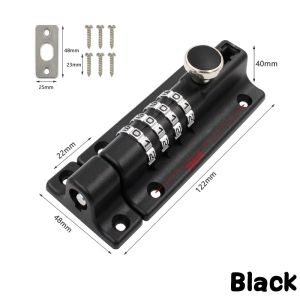 4-Digit Combination Sliding Bolt Gate Lock Anti-theft Password Locks Keyless Door Latch Mechanical Digital Code Locking Bolt