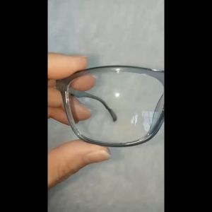 Kacamata normal plus double fokus 2 fungsi baca dan jalan kacamata baca biofocal frame abu bening seperti jelly full rim kotak untuk pria wanita orangtua - FREE CASE