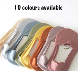 [SG Stock] Ice Silk Socks Women Invisible Ankle EU35-39 Non-slip Seamless Breathable Cotton bottom
