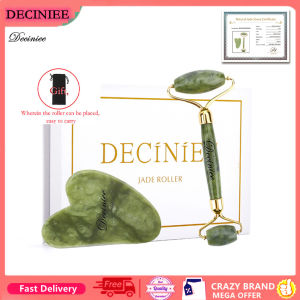 Deciniee hai đầu lăn da Ngọc mặt-lift thiết lập tự nhiên xiuyu cây lăn mát xa mặt miếng đá quý thiết lập cơ thể mỏng cổ mỏng da dụng cụ chăm sóc