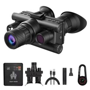 NEW 4K UHD 40MP Head Mounted Tactical Telescope Goggles 8X Zoom 600M Infrared Night Vision Binoculars Hunting Trail Camera
